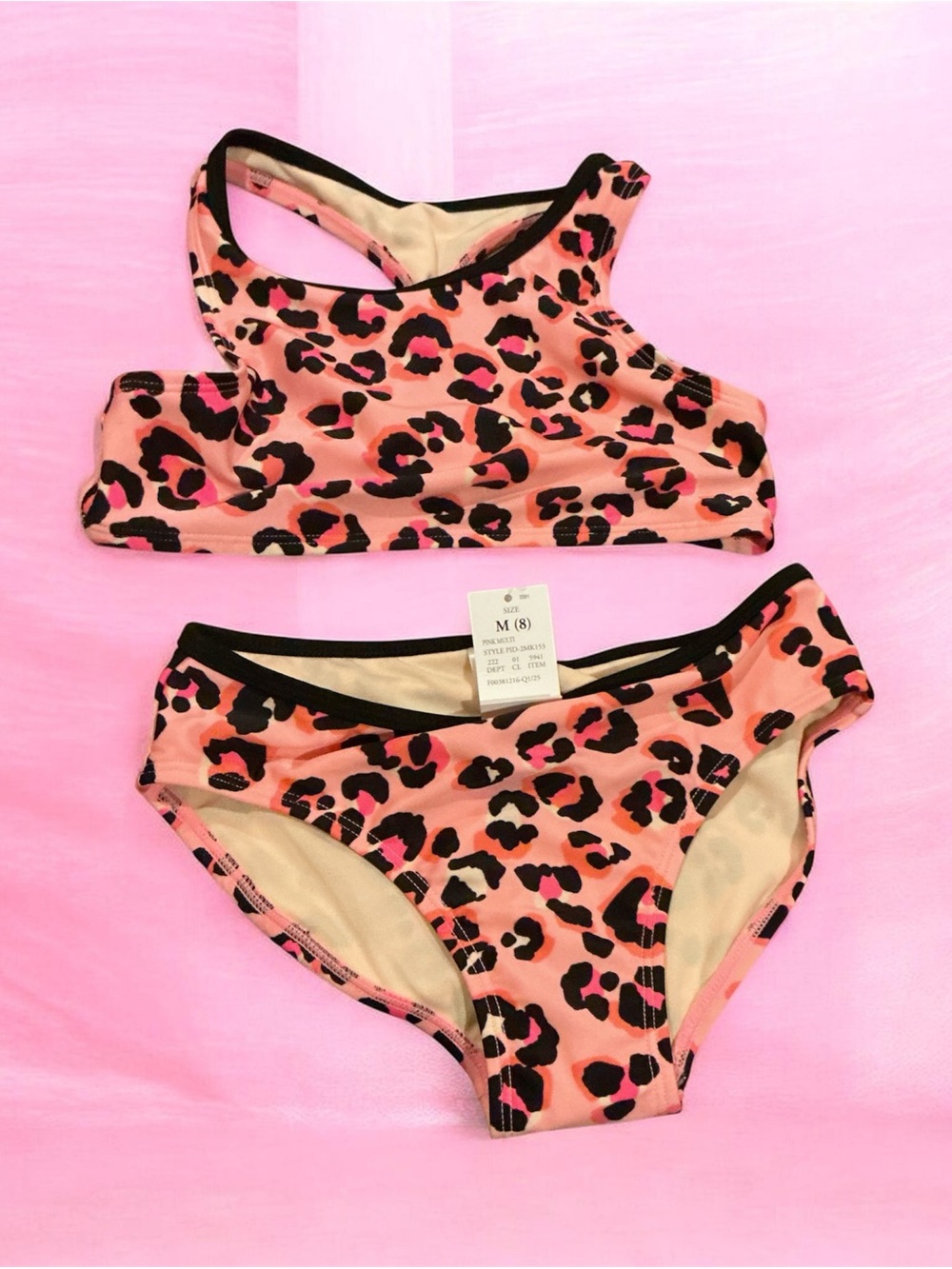 Buy 1 get 1 50% off Cat & Jack Pink Leopard Print Two-Piece Swimsuit
